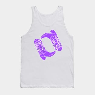 Purple Cowgirl Boots Tank Top